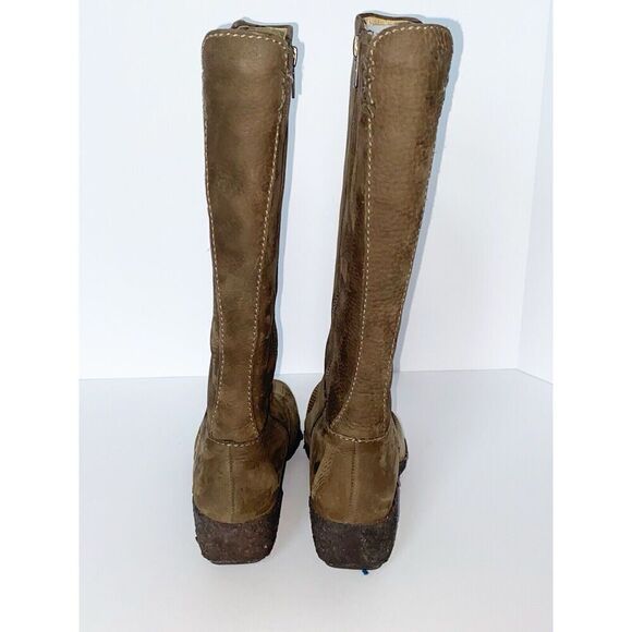 TIMBERLAND Paxton Tall Boots Suede Leather Side Zip Wedge Outdoor Comfort Size 6 - Picture 6 of 16